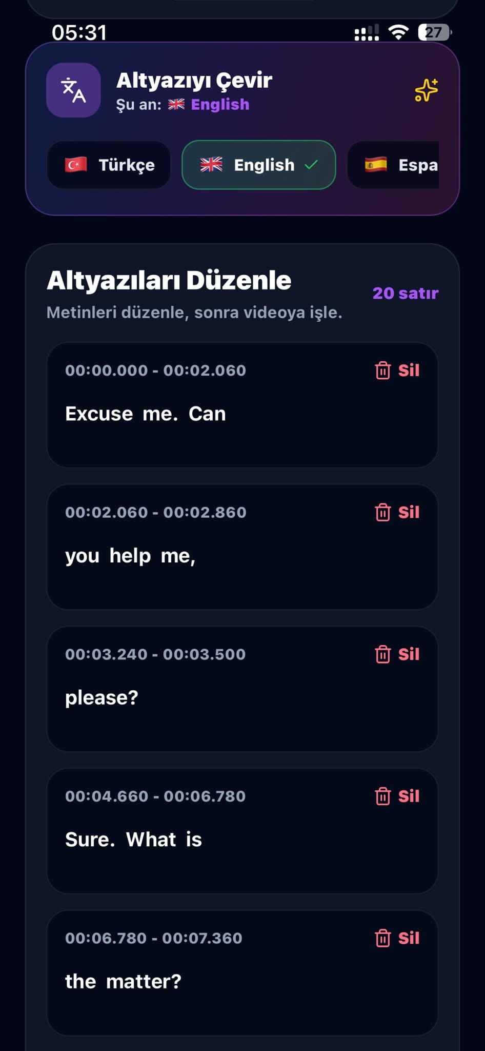 IB Subtitle Studio ekran 3